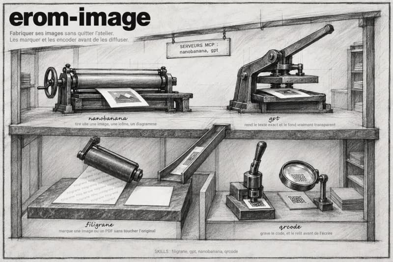 Planche au fusain du plugin Image : Atelier image, document & filigrane.